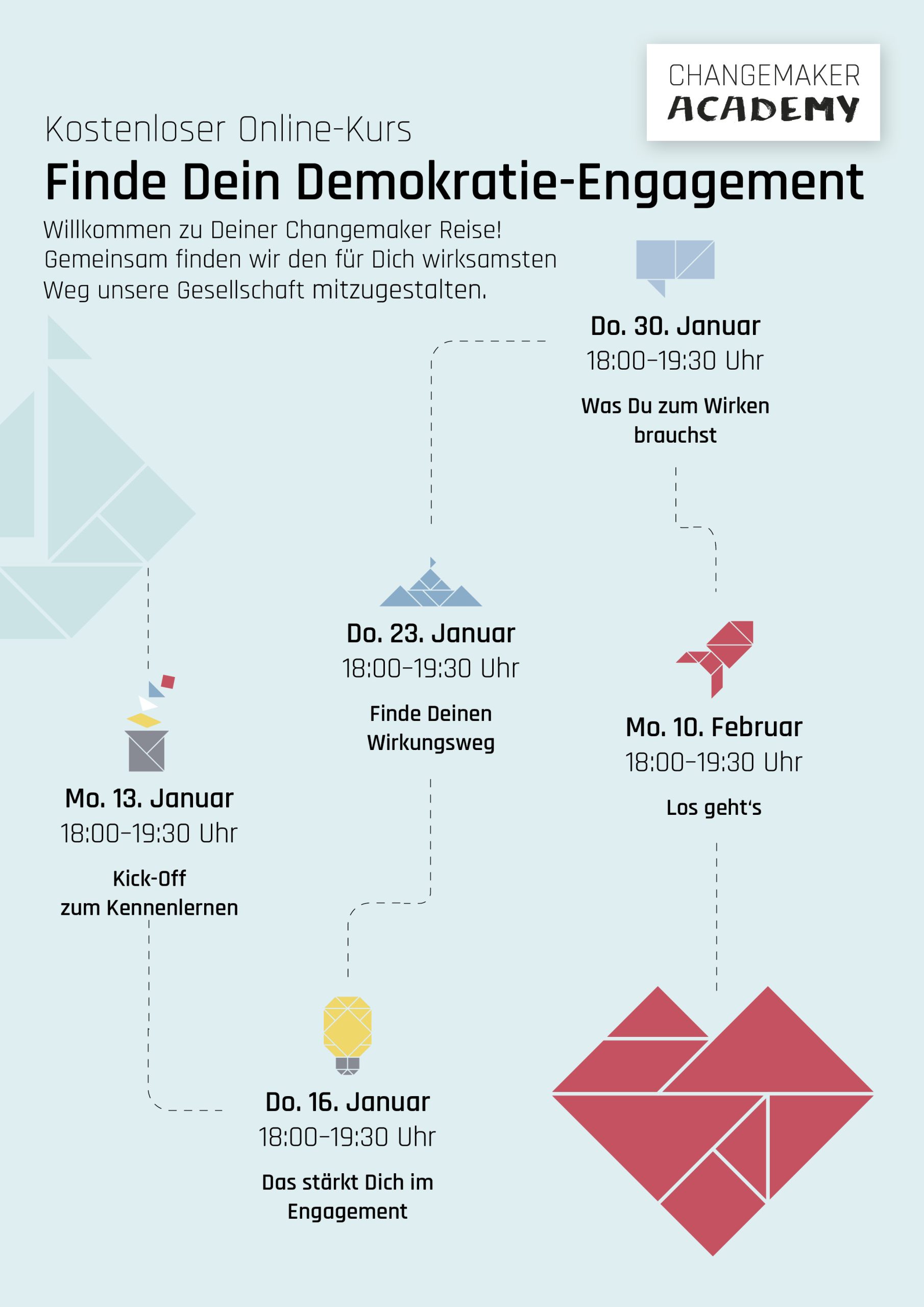 Demokratie Kurs Programm und Inhalte der 5 Module